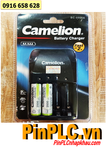 Camelion BC-0905A _Bộ sạc 2giờ BC-0905A kèm 2 pin sạc Camelion NH-AA2500ARBP2 (AA2500mAh 1.2v)